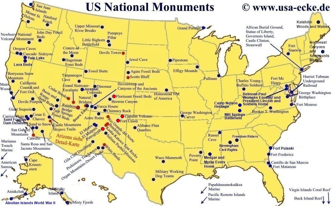 USAEcke National Monuments